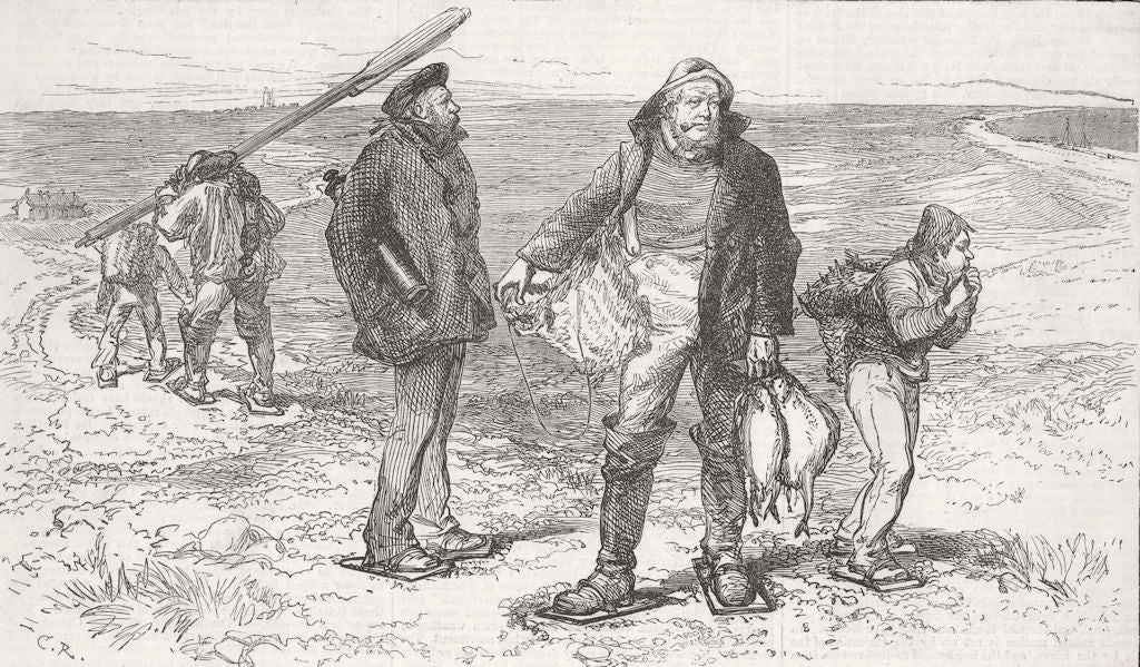 DUNGENESS. Shipwreck. Sailors wearing Back Stays 1873 old antique print
